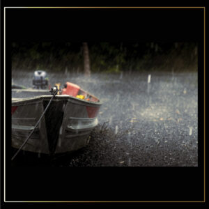 Barque sous pluie