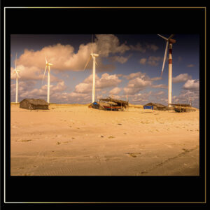 Éoliennes et cabanes